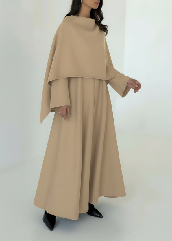 عباية بالشال بتفاصيل مميزة (ref012)